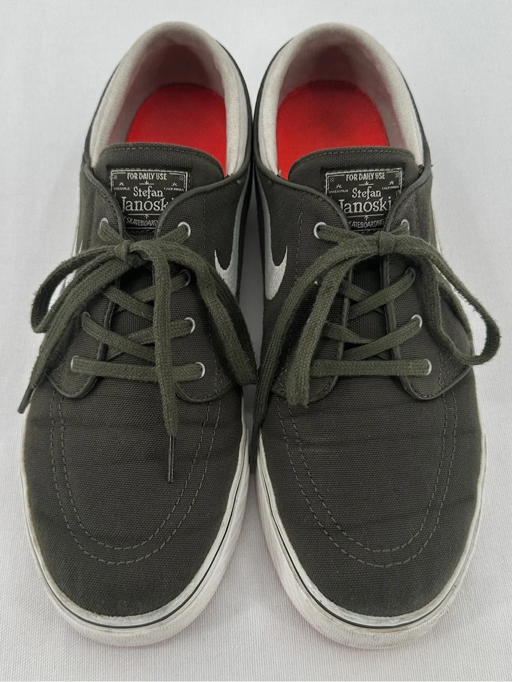 Nike SB Zoom Stefan Janoski Canvas Olive Green Skate Shoes Men’s 10 615957-303